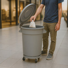 Cargar imagen en el visor de la galería, BOTE CILINDRICO 168 LT C/TAPA PLANA C/DOLLY