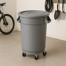 Cargar imagen en el visor de la galería, BOTE CILINDRICO 120 LT C/TAPA PLANA C/DOLLY