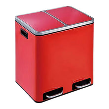 Cargar imagen en el visor de la galería, BOTE CUAD 30 LT DOBLE TAP Y PEDAL ROJO