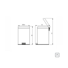 Cargar imagen en el visor de la galería, BASURERO INOX PEDAL 20 LT PEDAL PLUS