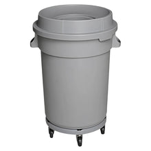 Cargar imagen en el visor de la galería, BOTE CILINDRICO 120 LT C/TAPA EMBUDO C/DOLLY