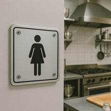 Cargar imagen en el visor de la galería, PLACA SEÑALIZACION BAÑO-MUJER