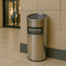Cargar imagen en el visor de la galería, BOTE DE ACERO INOX PORTA EXTINTOR