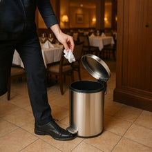 Cargar imagen en el visor de la galería, BASURERO AC/INOX 12 LT C/PEDAL