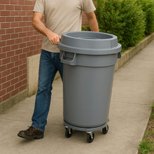 Cargar imagen en el visor de la galería, BOTE CILINDRICO 120 LT C/TAPA EMBUDO C/DOLLY