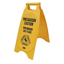 Cargar imagen en el visor de la galería, CABALLETE PLASTICO PISO MOJADO AMARILLO