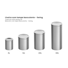 Cargar imagen en el visor de la galería, BASURERO INOX C/TAPA BASC.SWING 20 LT