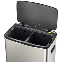 Cargar imagen en el visor de la galería, BASURERO INOX C/PEDAL OCTOS 15+15 L
