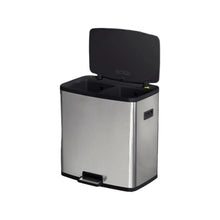 Cargar imagen en el visor de la galería, BASURERO INOX C/PEDAL OCTOS 15+15 L
