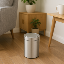 Cargar imagen en el visor de la galería, BASURERO INOX C/TAPA BASC.SWING 12 LT
