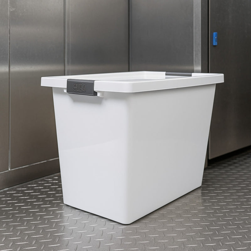 RECIPIENTE C/BROCHES 55 L BLANCO