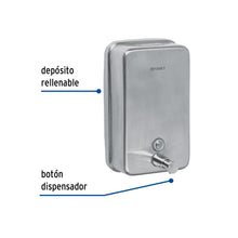 Cargar imagen en el visor de la galería, DOSIFICADOR DE ACERO INOX P/JABON LIQUIDO