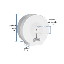 Cargar imagen en el visor de la galería, PORTAROLLO JUNIOR DE ABS BLANCO