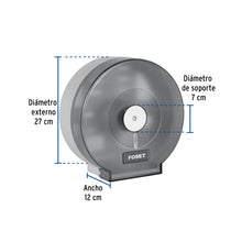 Cargar imagen en el visor de la galería, PORTAROLLO JUNIOR DE ABS HUMO