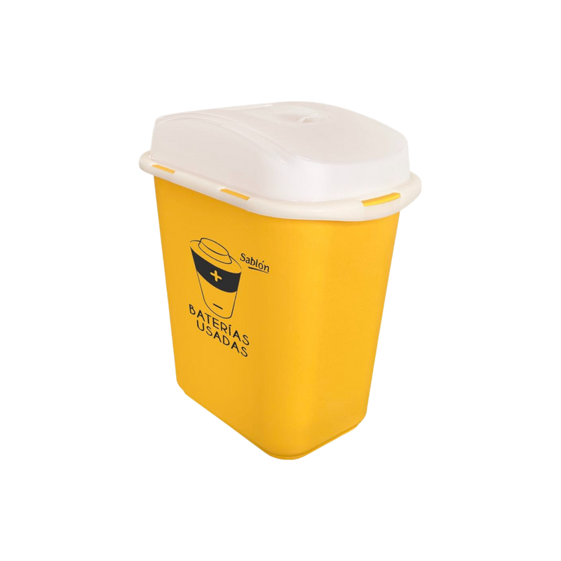 CESTO 13L BATERIAS USADAS AMARILLO