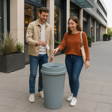 Cargar imagen en el visor de la galería, BOTE 80 LT CONICO C/TAPA EMBUDO GRIS