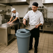 Cargar imagen en el visor de la galería, BOTE 80 LT CONICO C/TAPA EMBUDO GRIS