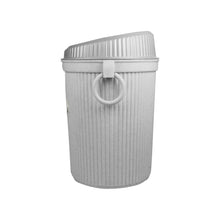 Cargar imagen en el visor de la galería, CESTO CHICO TAPA OVAL GRIS