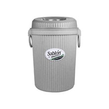 Cargar imagen en el visor de la galería, CESTO CHICO TAPA OVAL GRIS