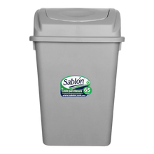 Cargar imagen en el visor de la galería, CESTO 65 LT C/TAPA BALANCIN GRIS