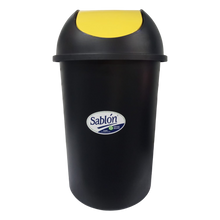 Cargar imagen en el visor de la galería, CESTO REDONDO NG 45 LT C/TAPA BALANCIN AMARILLO