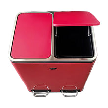 Cargar imagen en el visor de la galería, BOTE CUAD 30 LT DOBLE TAP Y PEDAL ROJO