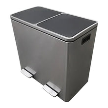 Cargar imagen en el visor de la galería, BOTE CUAD A INOX 48L DOB TAP Y PEDAL