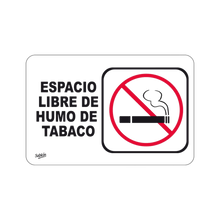 Cargar imagen en el visor de la galería, SEÑAL ESPACIO LIBRE DE TABACO 22.8x15.2