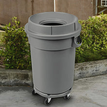 Cargar imagen en el visor de la galería, BOTE CILINDRICO 120 LT C/TAPA EMBUDO C/DOLLY