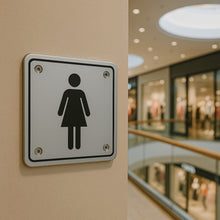 Cargar imagen en el visor de la galería, PLACA SEÑALIZACION BAÑO-MUJER