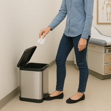 Cargar imagen en el visor de la galería, BOTE CUAD INOX SILVER 6 LT C/PEDAL