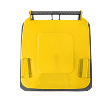 Cargar imagen en el visor de la galería, CESTO 120 LT GRIS C/TAPA AMARILLA SIN PEDAL