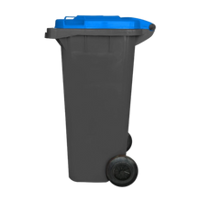 Cargar imagen en el visor de la galería, CESTO 120 LT GRIS C/TAPA AZUL SIN PEDAL