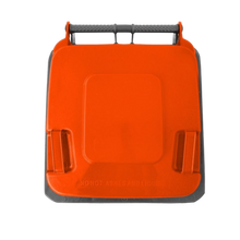 Cargar imagen en el visor de la galería, CESTO 120 LT GRIS C/TAPA NARANJA SIN PEDAL