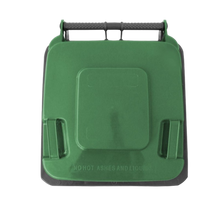 Cargar imagen en el visor de la galería, CESTO 120 LT GRIS C/TAPA VERDE SIN PEDAL