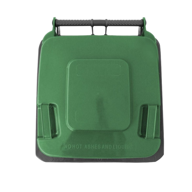 CESTO 120 LT GRIS C/TAPA VERDE SIN PEDAL