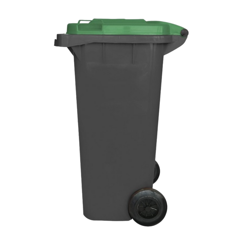 CESTO 120 LT GRIS C/TAPA VERDE SIN PEDAL
