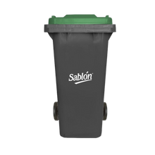 Cargar imagen en el visor de la galería, CESTO 120 LT GRIS C/TAPA VERDE SIN PEDAL