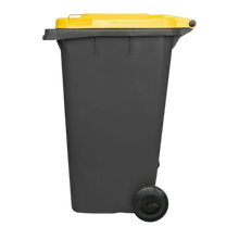 Cargar imagen en el visor de la galería, CESTO 240 LT GRIS C/TAPA AMARILLA