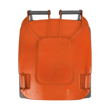 Cargar imagen en el visor de la galería, CESTO 240 LTS GRIS C/TAPA NARANJA