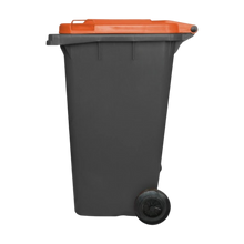 Cargar imagen en el visor de la galería, CESTO 240 LTS GRIS C/TAPA NARANJA