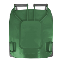 Cargar imagen en el visor de la galería, CESTO 240 LTS GRIS C/TAPA VERDE