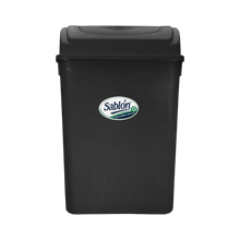 Cargar imagen en el visor de la galería, CESTO 42 LT CON TAPA BALANCIN NEGRO