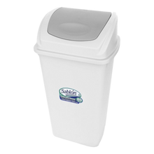 Cargar imagen en el visor de la galería, CESTO 80 LT BLANCO C/TAPA BALANCIN GR