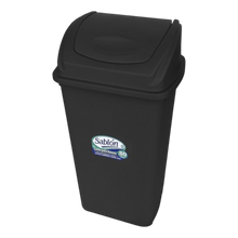 Cargar imagen en el visor de la galería, CESTO 80 LTS NEGRO C/TAPA BALANCIN NG