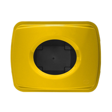 Cargar imagen en el visor de la galería, CESTO 80 LT NEGRO C/TAPA ELIPTICA AMARILLA