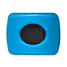 Cargar imagen en el visor de la galería, CESTO 80 LT NEGRO C/TAPA ELIPTICA AZUL