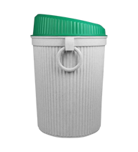 Cargar imagen en el visor de la galería, CESTO CHICO T/ OVAL GRIS/VERDE