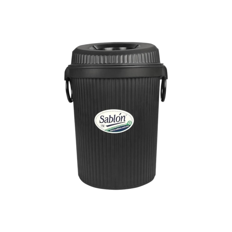 CESTO CHICO TAPA OVAL NEGRO