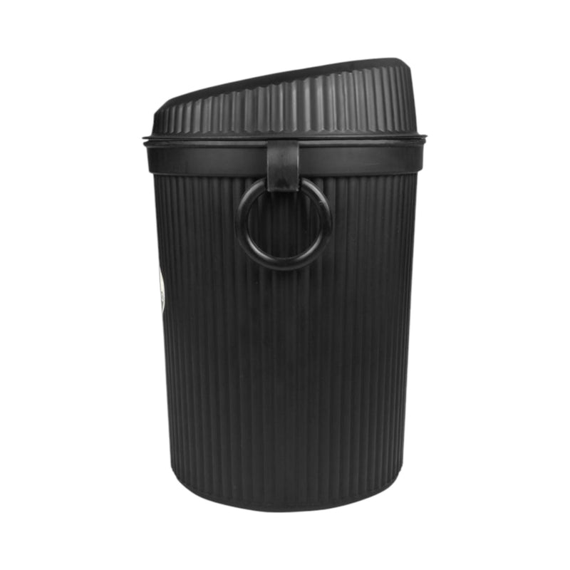 CESTO CHICO TAPA OVAL NEGRO